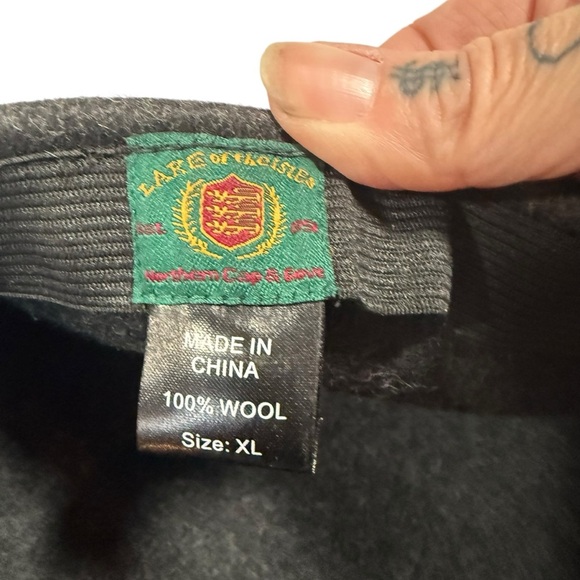 Dark Gray Wool Men's Flat cap Vintage XL - Picture 4 of 6